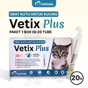Vetix Plus isi 20 Tube - Obat Tetes Kutu dan Tungau Kucing | Solusi Serum Terbaik Kucing Bebas Parasit